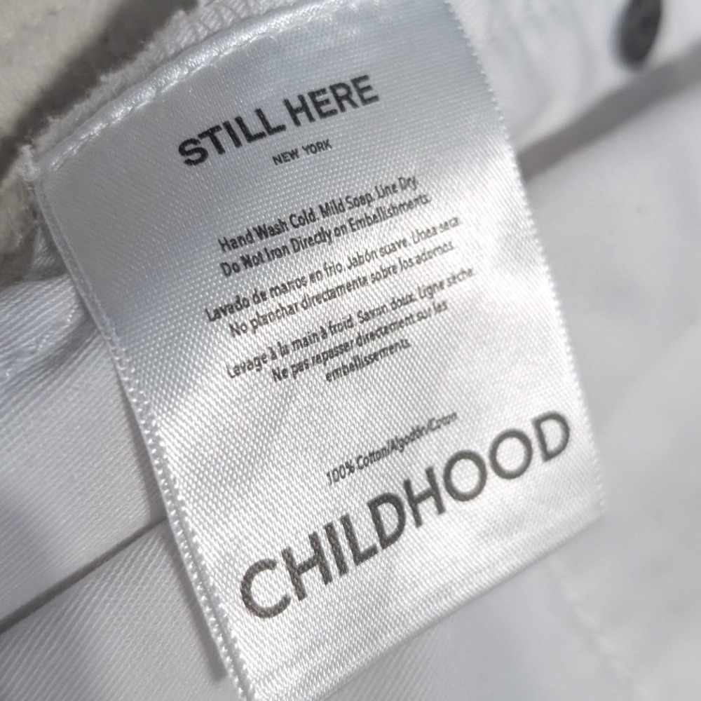 Still Here Cotton Childhood High-Rise Straight-Leg Jeans Cream Ecru 29 - Picture 12 of 13
